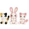 3-Piece Bunny & Cat Crochet Kit – DIY Cute Handmade Animal Craft Set