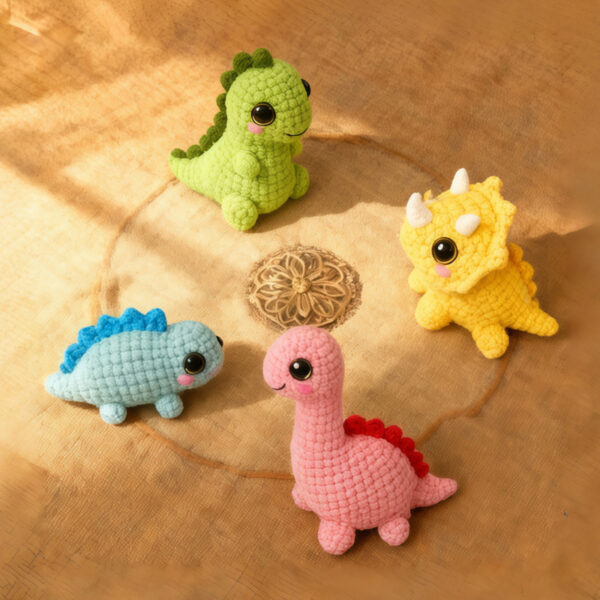 dinosaur amigurumi,