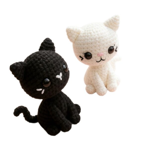 Finished Black Cat Crochet Charm from 2-Pack Kit
