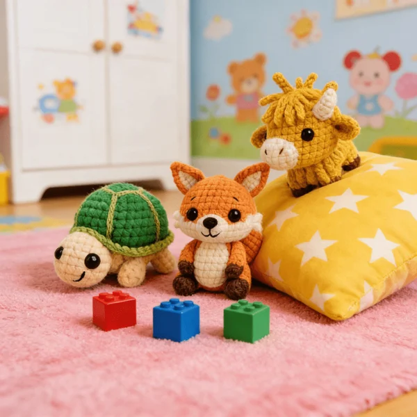 Beginner Friendly 3-Animal Crochet Kit