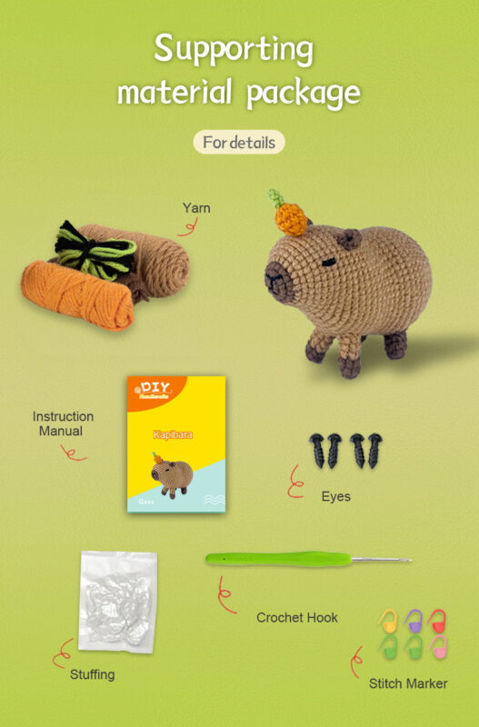 Cute crochet capybara plush as a capybara lover's handmade gift