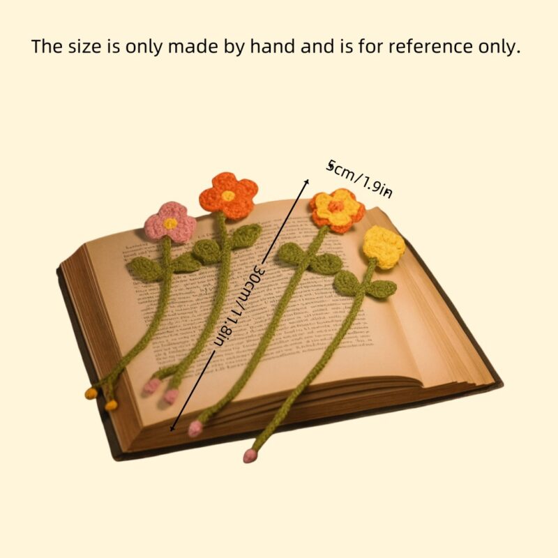 Cute Floral Crochet Bookmarks - Beginner-Friendly DIY Kit for Book Lovers