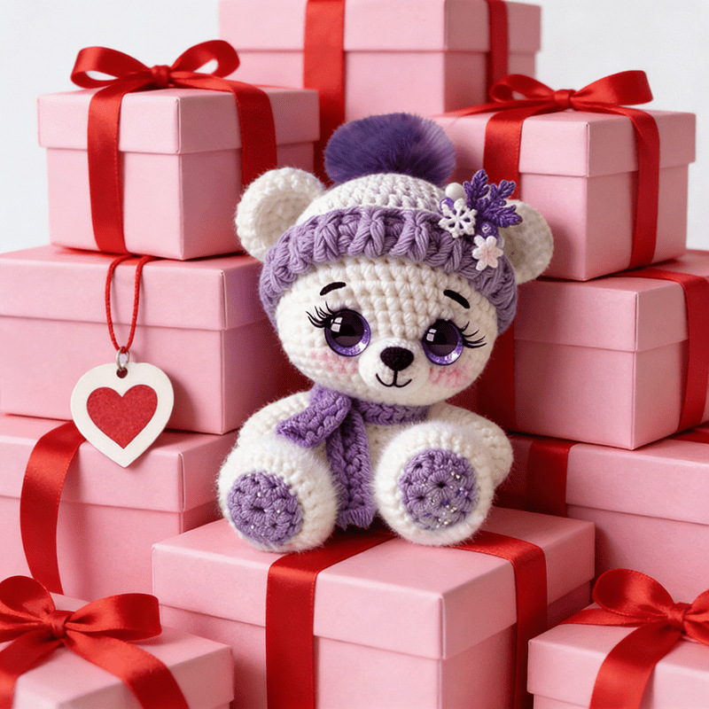 Adorable Huggable Scarf Bears - DIY Crochet Craft Set for Gifting