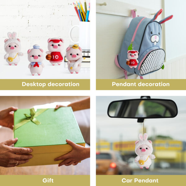 Beginner cola pig needle felting step tutorial