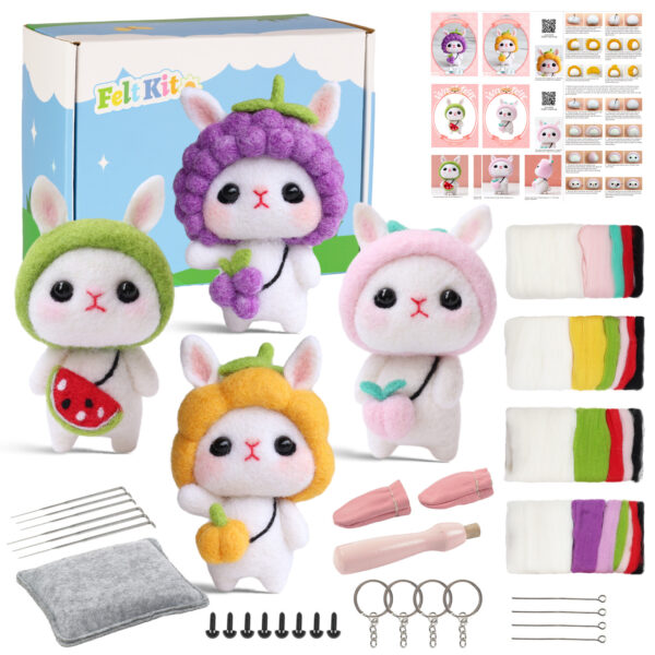 Felt bunny doll for nursery and easter decor