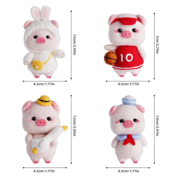 Felt cola pig charm for bag and keychain