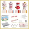 Finished 4pcs cola pig doll needle felting set