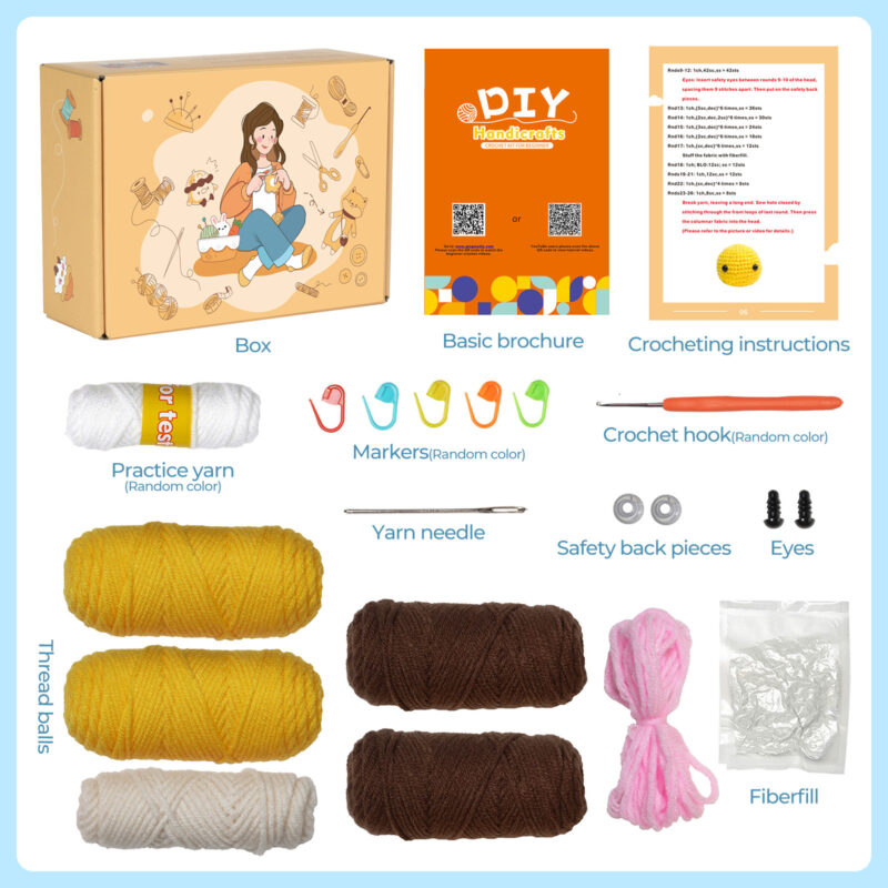 Yarn for bee stacking crochet kit