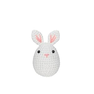 White bunny crochet kit for beginners full set