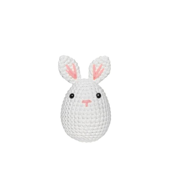 White bunny crochet kit for beginners full set