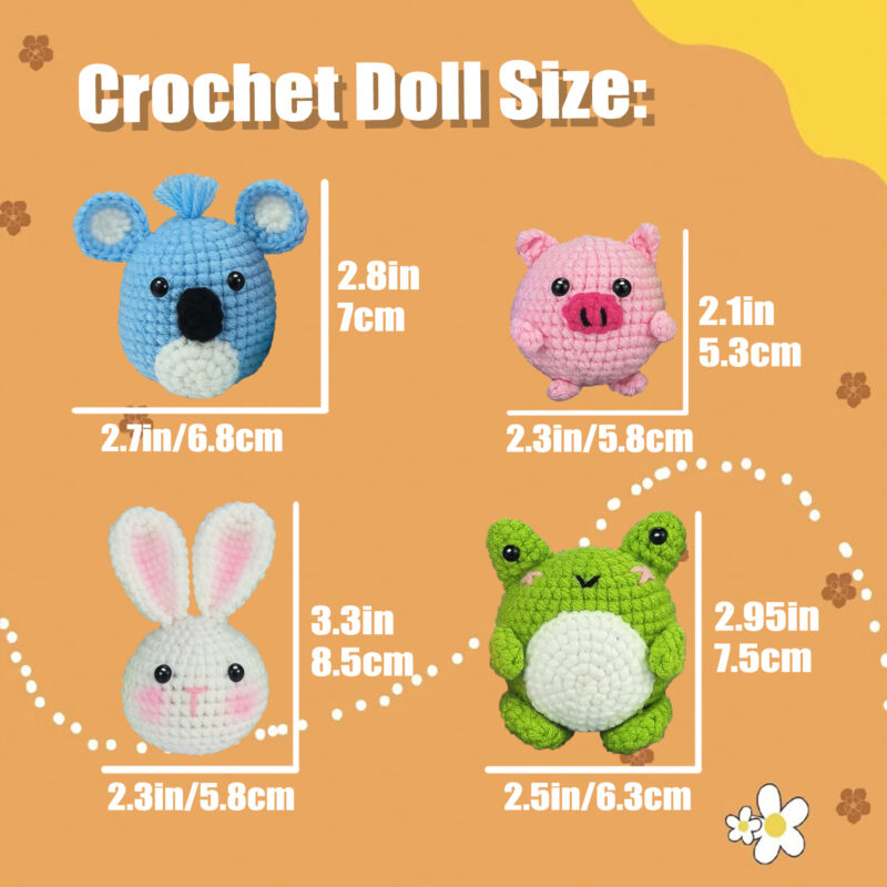 Crochet animal set for baby nursery decor