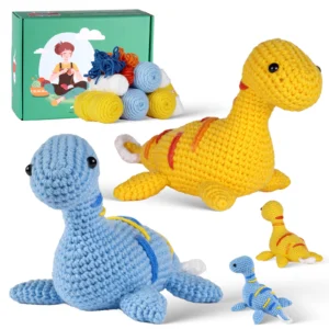 Plesiosaur crochet kit for beginners full set