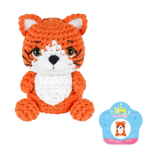 beginner crochet kit Cat folded ear crochet step tutorial