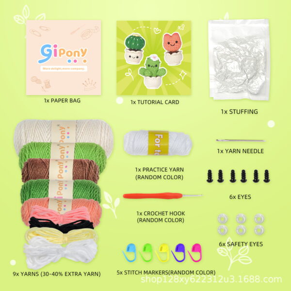 Crochet succulent set for home desk decor