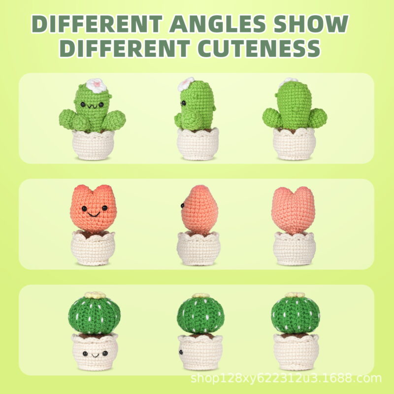 Beginner succulent crochet step-by-step tutorial