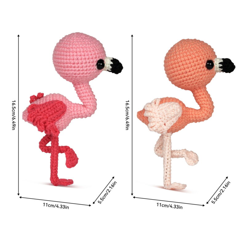 Flamingo crochet kit as handmade party gift