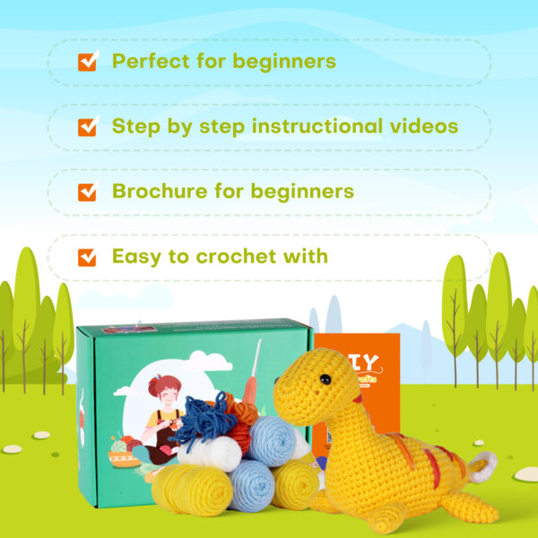 Beginner plesiosaur crochet step-by-step tutorial