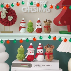 Snowman 4-piece set crochet kit for beginners full set