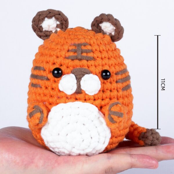 Finished huggable cartoon tiger crochet doll