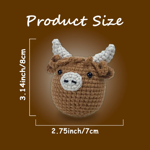 beginner crochet kit Crochet highland cow for rustic farmhouse decor