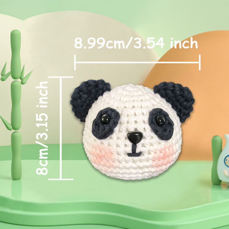 Cute panda crochet kit for beginners full set