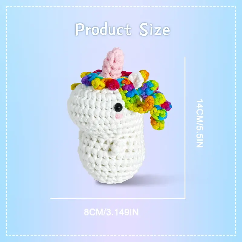Crochet unicorn for kids toy and nursery decor