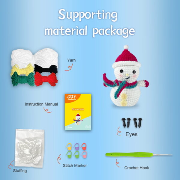 Finished classic christmas snowman crochet decor