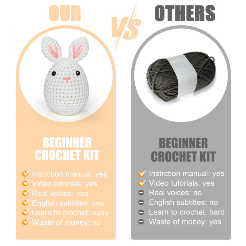 Crochet white bunny for easter basket and nursery