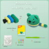 Pre-portioned gradient green yarn for cat crochet kit