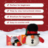 christmas crochet craft Beginner snowman storage box crochet step tutorial