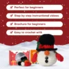 christmas crochet craft Beginner snowman storage box crochet step tutorial