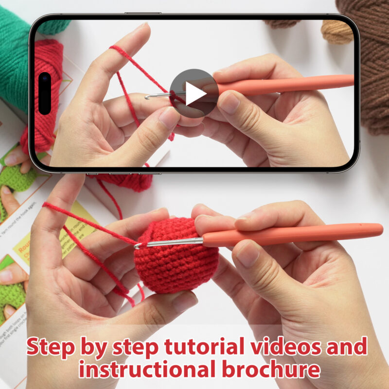 Christmas gnome 4-piece crochet kit as handmade holiday gift