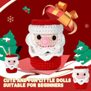 christmas diy craft Santa pen holder crochet kit for beginners full set