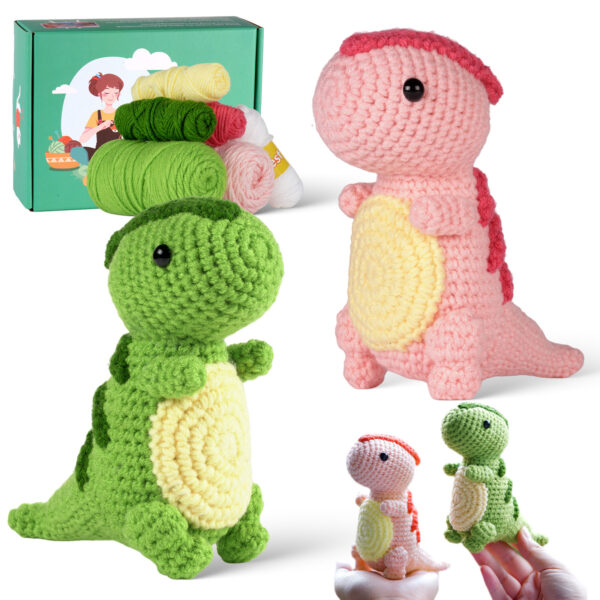 Saurolophus crochet kit for beginners full set