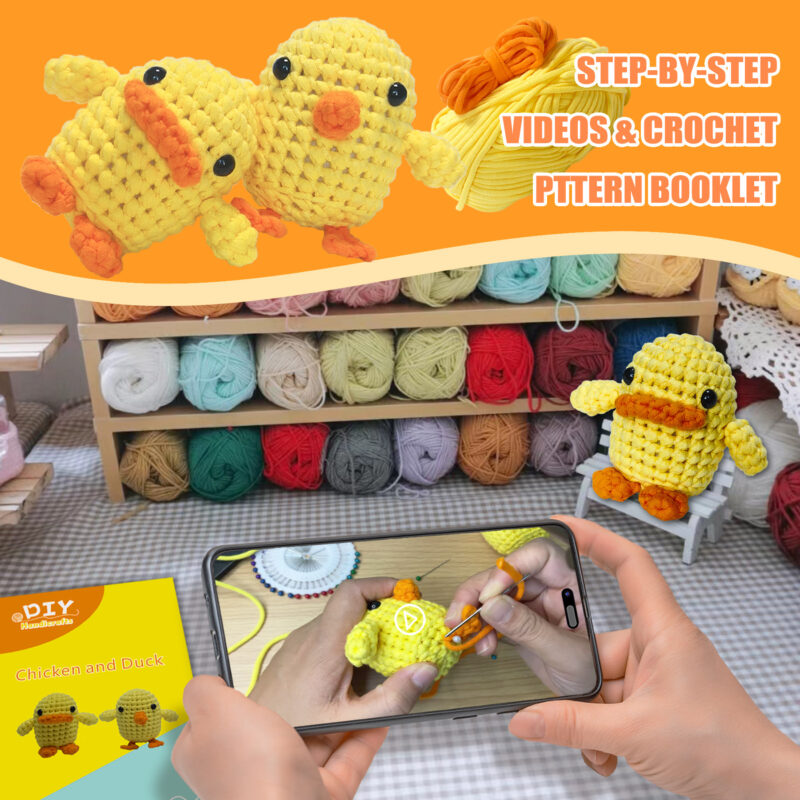 Crochet chick and duckling for easter basket