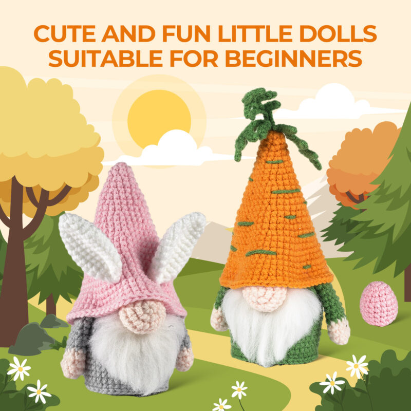 Bunny carrot crochet kit as Easter handmade gift