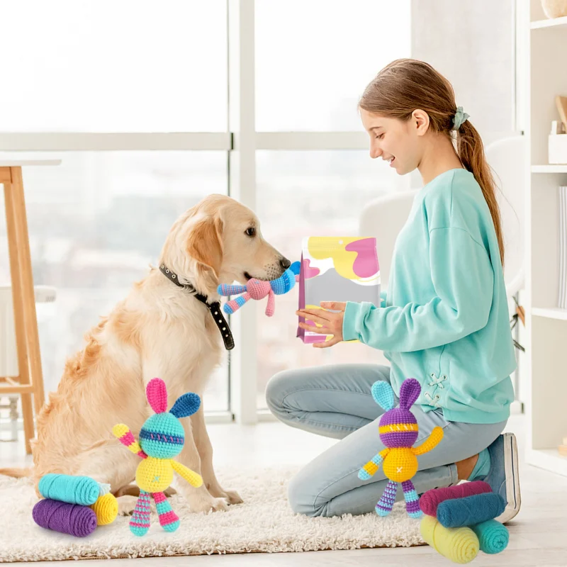 Beginner rainbow bunny crochet step-by-step tutorial
