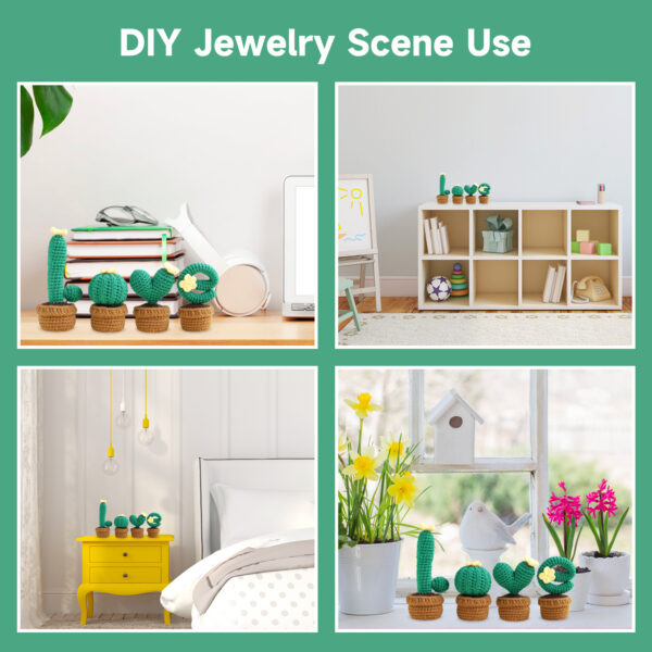 Finished dark LOVE cactus crochet potted plant