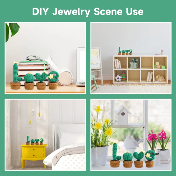 Finished dark LOVE cactus crochet potted plant