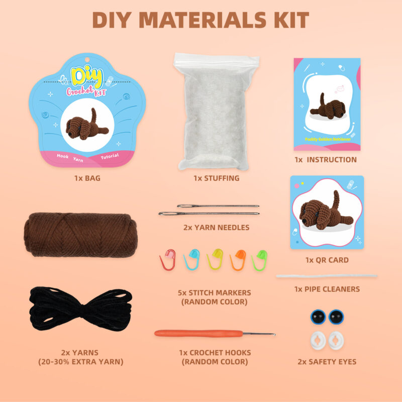 Golden retriever crochet kit as dog lover gift