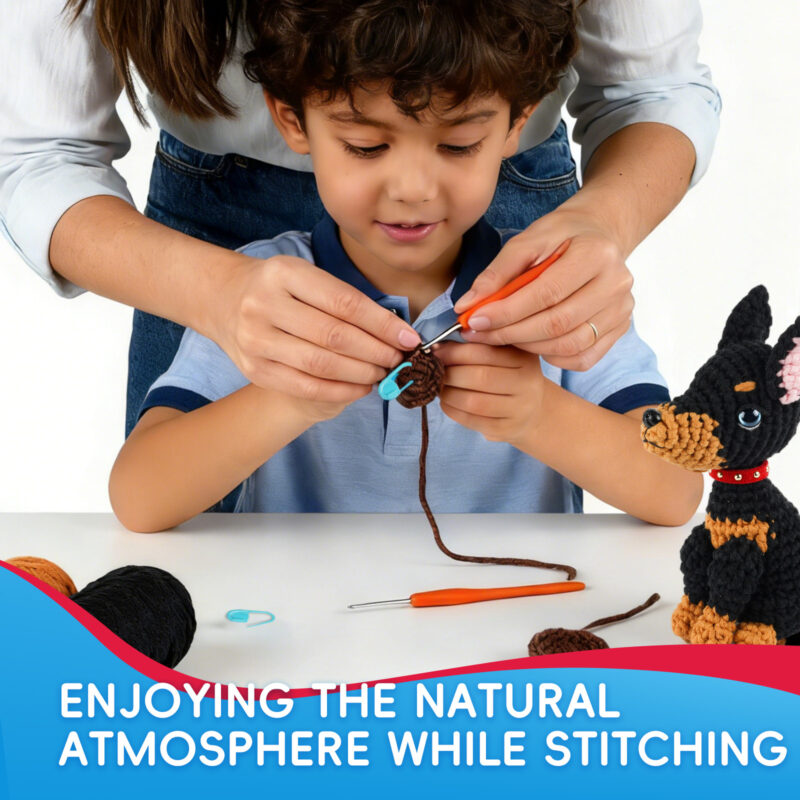 Doberman ear crochet step tutorial