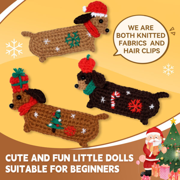 easy small crochet project Dachshund crochet kit as dog lover gift