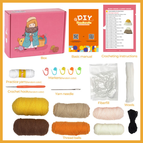 Chicken Sheep Dwarf Bunny Combo Crochet Kit for Beginners | Hookcrafters