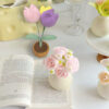 flower crochet craft Tulip potted flower crochet kit for beginners full set