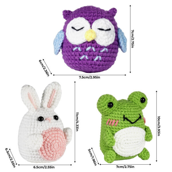 handmade gift kit Beginner woodland animal crochet step-by-step tutorial