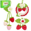 Strawberry charm 3-piece set crochet kit for beginners full set