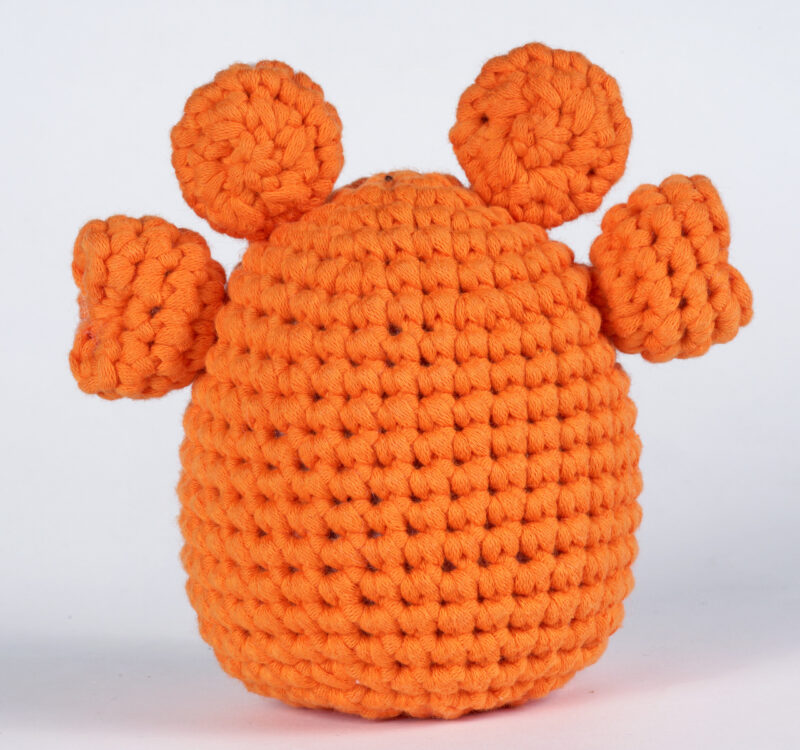 Finished poseable crab crochet ocean decor