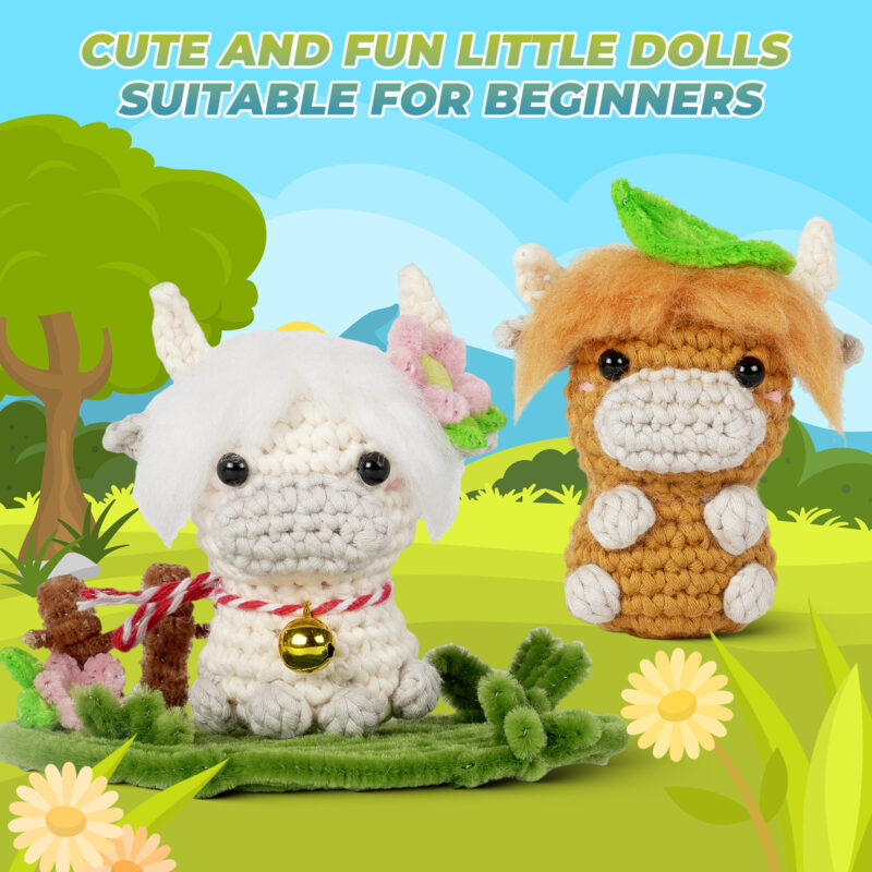 Yarn for highland cow beginner crochet kit