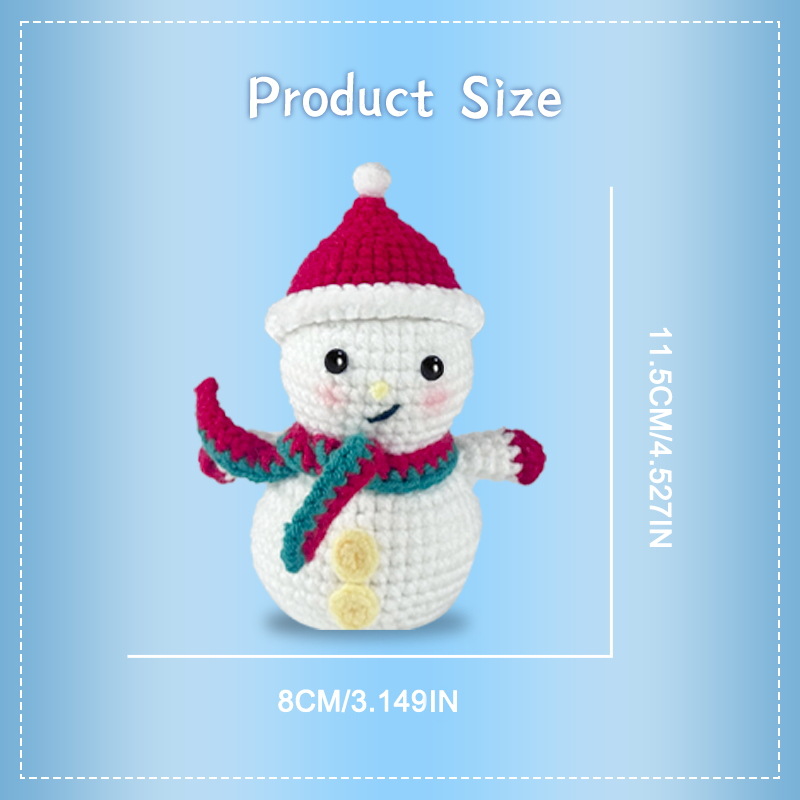 Finished classic christmas snowman crochet decor