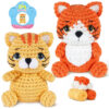 home decor crochet Chubby orange cat crochet kit for beginners full set